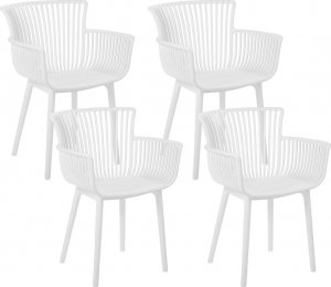 Beliani Zestaw 4 krzeseł do jadalni biały PESARO 1