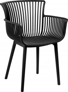 Beliani Zestaw 4 krzeseł do jadalni czarny PESARO 4