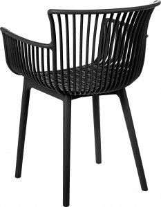 Beliani Zestaw 4 krzeseł do jadalni czarny PESARO 6