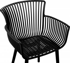 Beliani Zestaw 4 krzeseł do jadalni czarny PESARO 7