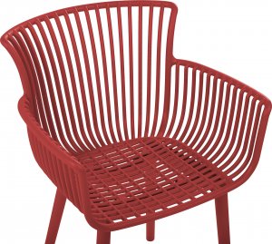 Beliani Zestaw 4 krzeseł do jadalni czerwony PESARO 7