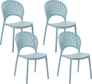 Beliani Zestaw 4 krzeseł do jadalni niebieski OSTIA 1