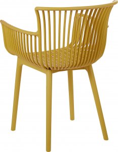 Beliani Zestaw 4 krzeseł do jadalni żółty PESARO 5