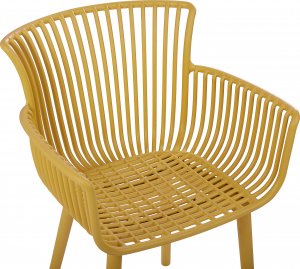 Beliani Zestaw 4 krzeseł do jadalni żółty PESARO 6