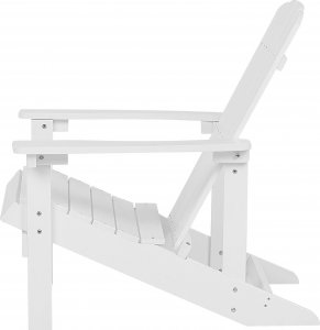 Beliani Krzesło ogrodowe z podnóżkiem białe ADIRONDACK 5