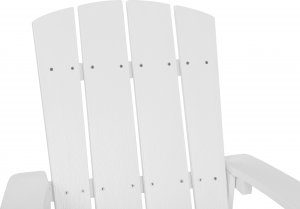 Beliani Krzesło ogrodowe z podnóżkiem białe ADIRONDACK 7