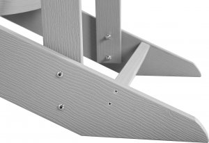 Beliani Krzesło ogrodowe z podnóżkiem jasnoszare ADIRONDACK 8