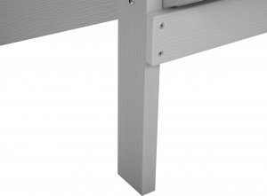 Beliani Krzesło ogrodowe z podnóżkiem jasnoszare ADIRONDACK 9