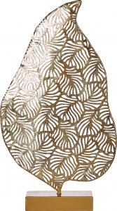 Beliani Figurka liść złota LITHIUM 1