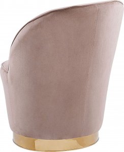 Beliani Fotel welurowy beżowy ALBY 4