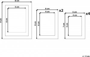 Ramka Beliani Galeria ścienna mapy 7 ramek czarna DENKORO 5