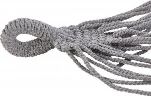 Beliani Hamak ogrodowy bawełniany jasnoszary ROCCA 3