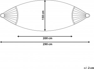 Beliani Hamak ogrodowy bawełniany szary ROCCA 6