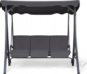 Beliani Huśtawka ogrodowa szara GARBO 3