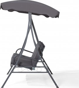 Beliani Huśtawka ogrodowa szara GARBO 6