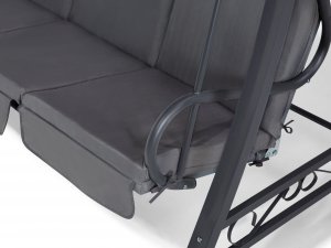 Beliani Huśtawka ogrodowa szara GARBO 8