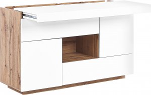 Beliani Komoda z funkcją biurka biała GORAN 5