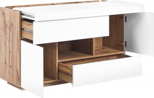 Beliani Komoda z funkcją biurka biała GORAN 6