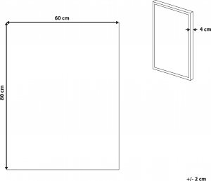 Beliani Obraz na płótnie lama 60 x 80 cm różowo-biały AFASSA 5