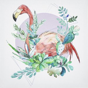 Beliani Zestaw 3 obrazów na płótnie zwierzęta 30 x 30 cm kolorowy MENAKA 5