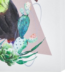 Beliani Zestaw 3 obrazów na płótnie zwierzęta 30 x 30 cm kolorowy MENAKA 8