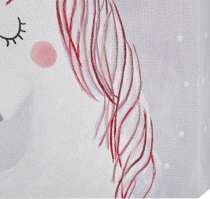 Beliani Zestaw 3 obrazów na płótnie zwierzęta 30 x 30 cm szaro-różowy TIMIA 4