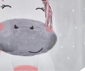 Beliani Zestaw 3 obrazów na płótnie zwierzęta 30 x 30 cm szaro-różowy TIMIA 8