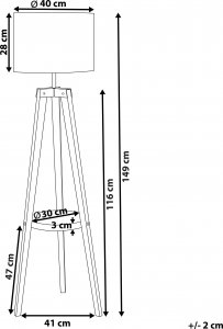 Lampa podłogowa Beliani Lampa podłogowa biała BLUFF 10