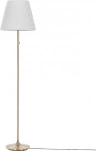 Lampa podłogowa Beliani Lampa podłogowa metalowa mosiężno-biała TORYSA 1