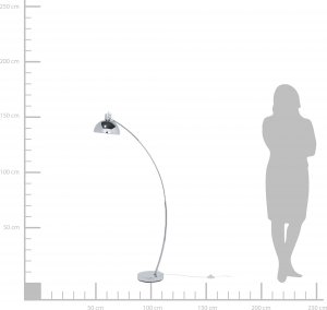 Lampa podłogowa Beliani Lampa podłogowa metalowa srebrna DINTEL 4