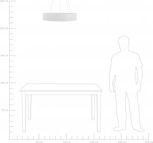 Lampa wisząca Beliani Lampa wisząca LED metalowa biała BALILI 9