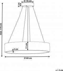 Lampa wisząca Beliani Lampa wisząca LED metalowa biała BALILI 10