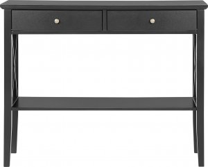 Beliani Konsola 2 szuflady czarna AVENUE 3