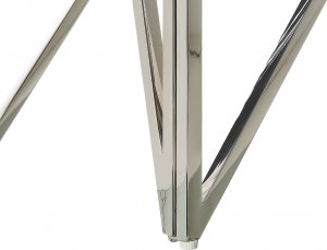 Beliani Konsola szklana srebrna WESO 5