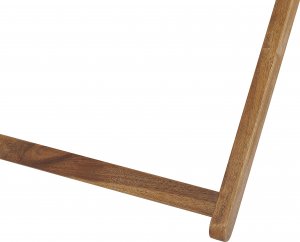 Beliani Zestaw 2 leżaków ogrodowych jasne drewno akacjowe beżowy ANZIO 9