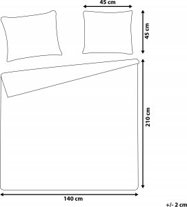 Beliani Komplet narzuta na łóżko z poduszkami tłoczona 140 x 210 cm kremowa RUDKHAN 8
