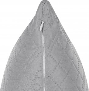 Beliani Komplet narzuta z poduszkami tłoczony 160 x 220 cm szary ALAMUT 8