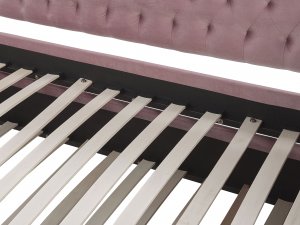 Beliani Łóżko wysuwane welurowe 90 x 200 cm różowe MONTARGIS 8