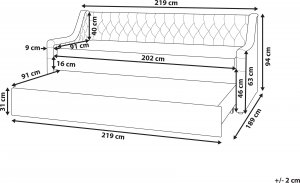 Beliani Łóżko wysuwane welurowe 90 x 200 cm szare MONTARGIS 9