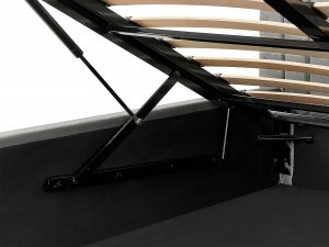 Beliani Łóżko z pojemnikiem welurowe 160 x 200 cm szare VION 7