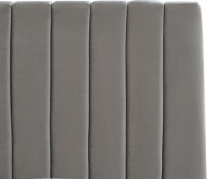 Beliani Łóżko z pojemnikiem welurowe 160 x 200 cm szare VION 9