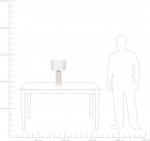 Lampa stołowa Beliani Lampa stołowa ceramiczna beżowa BALONNE 8