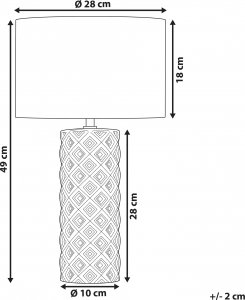 Lampa stołowa Beliani Lampa stołowa ceramiczna beżowa BALONNE 9