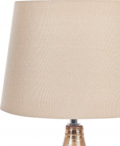 Lampa stołowa Beliani Lampa stołowa ceramiczna brązowa WARI 4