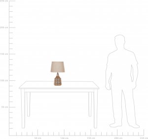 Lampa stołowa Beliani Lampa stołowa ceramiczna brązowa WARI 8