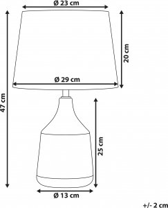 Lampa stołowa Beliani Lampa stołowa ceramiczna brązowa WARI 9