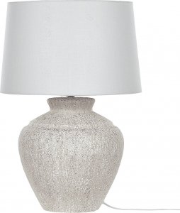 Lampa stołowa Beliani Lampa stołowa ceramiczna kremowa CAINE 1