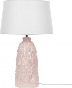 Lampa stołowa Beliani Lampa stołowa ceramiczna różowa ZARIMA 1