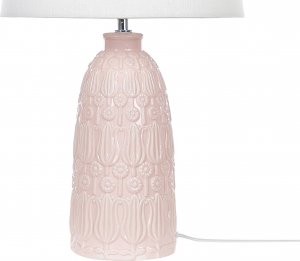 Lampa stołowa Beliani Lampa stołowa ceramiczna różowa ZARIMA 6