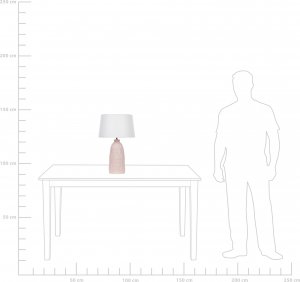 Lampa stołowa Beliani Lampa stołowa ceramiczna różowa ZARIMA 8